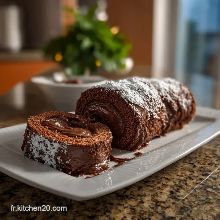 Recette B&ucirc;che Roul&eacute;e Chocolat Fondant Empreinte