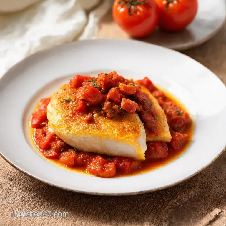 Cabillaud ensoleill&eacute; au Chorizo et Tomates Proven&ccedil;ales