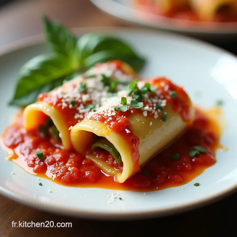 Cannelloni Siciliens Classiques Une Symphonie de Ricotta &Eacute;pinards et Sauce Tomate Riche
