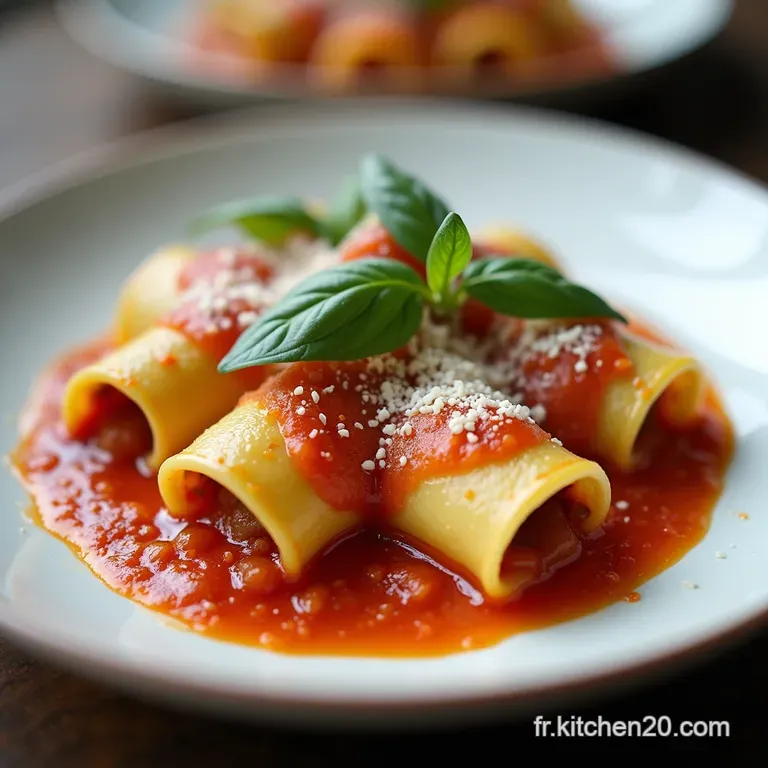 Cannelloni Siciliens &agrave; la Ricotta &Eacute;pinards et Saucisse Le Chaudron de Palerme