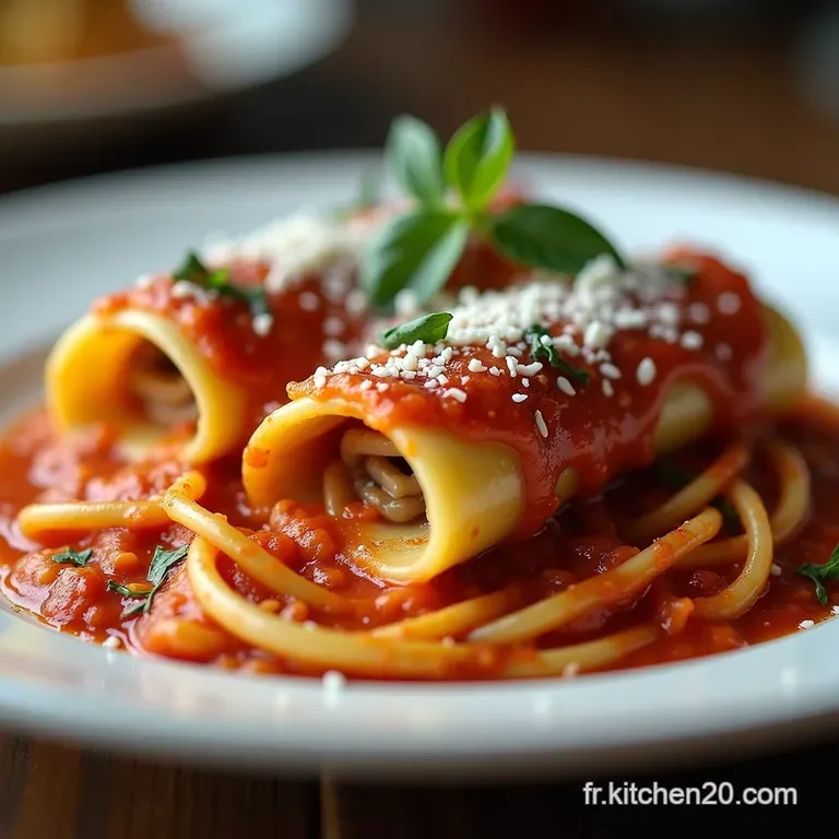 Cannelloni Maison &agrave; la Bolognaise Classique Le R&eacute;confort Italien Par Excellence