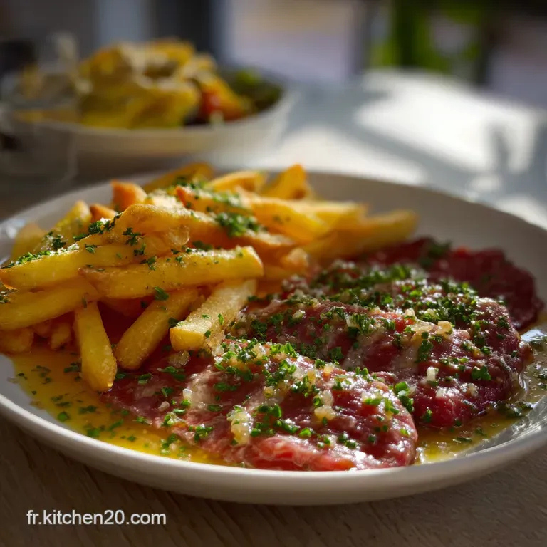 Carpaccio De Boeuf Et Frites : Recette Bistro Ultime presentation