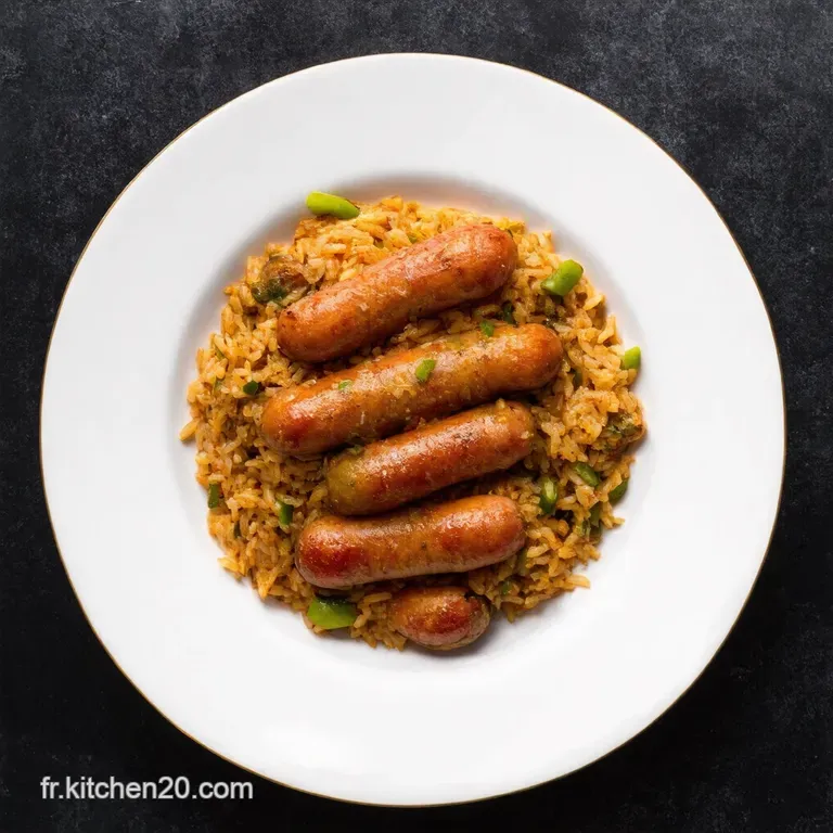 Chipolatas Festives Riz et L&eacute;gumes en un Tour de Main