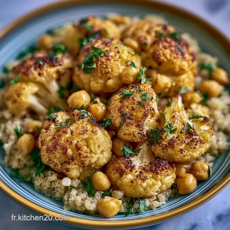 Chou-Fleur R&ocirc;ti Plat Complet au Quinoa