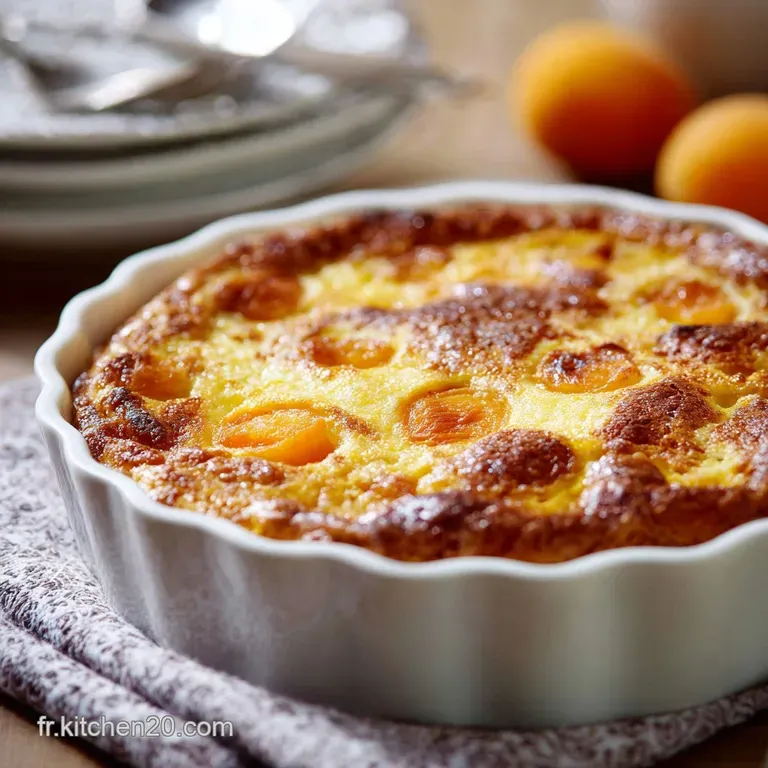 Le Clafoutis Parfait Abricots De Saison C&oelig;ur Amand&eacute; Et Zeste De Vanille presentation