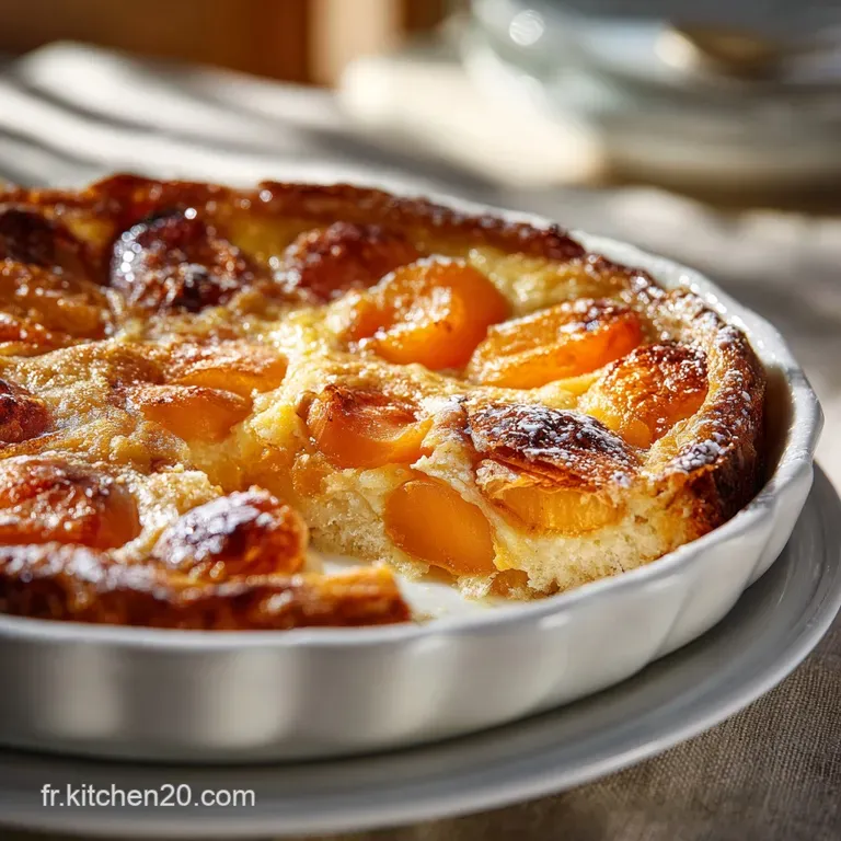 Le Clafoutis Parfait Abricots de Saison C&oelig;ur Amand&eacute; et Zeste de Vanille