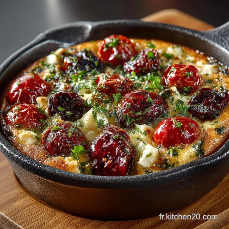 Le Clafoutis Sal&eacute; Proven&ccedil;al L&eacute;l&eacute;gance Rustique Du Ch&egrave;vre Et De La Tomate Confite presentation