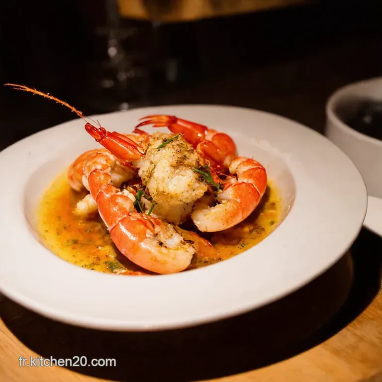 Cocotte Saintjacques Langoustines Au Safran presentation