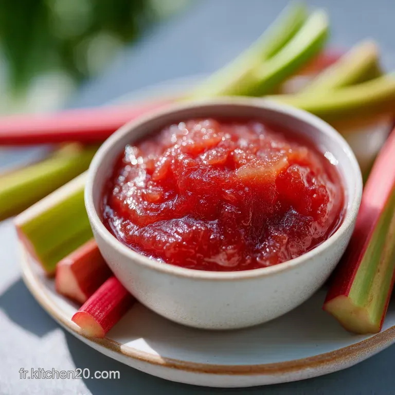 Confiture de Rhubarbe: Texture Velout&eacute;e