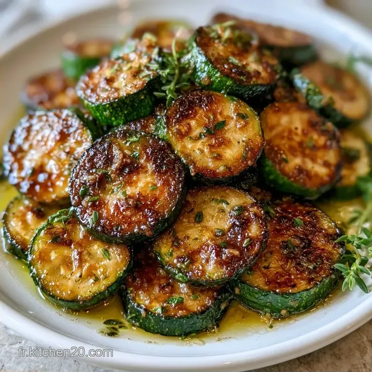 Courgettes &agrave; la Po&ecirc;le &agrave; l Ail et Thym