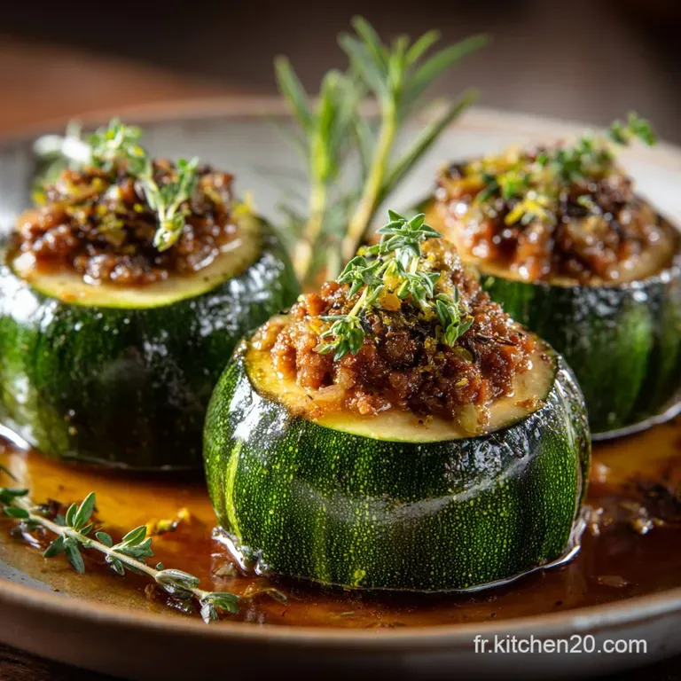 Les Courgettes Rondes Farcies &agrave; la Viande Fa&ccedil;on GrandM&egrave;re