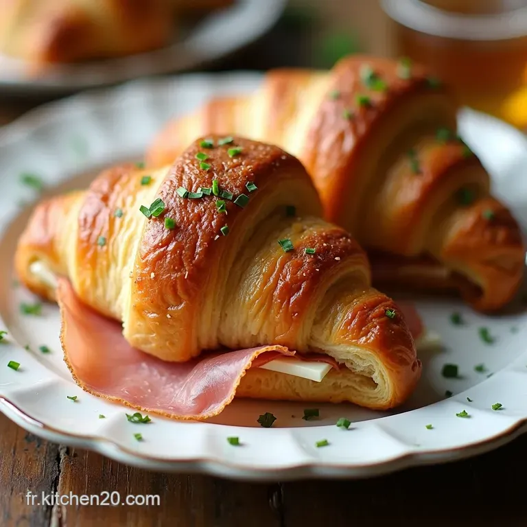Croissant Jambon Fromage Express Un D&eacute;lice Matinal