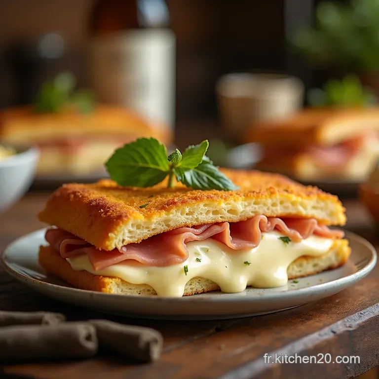 Le Croquemonsieur Ultime B&eacute;chamel Cr&eacute;meuse Jambon De Qualit&eacute; Et Cro&ucirc;te Dor&eacute;e Au Comt&eacute; presentation