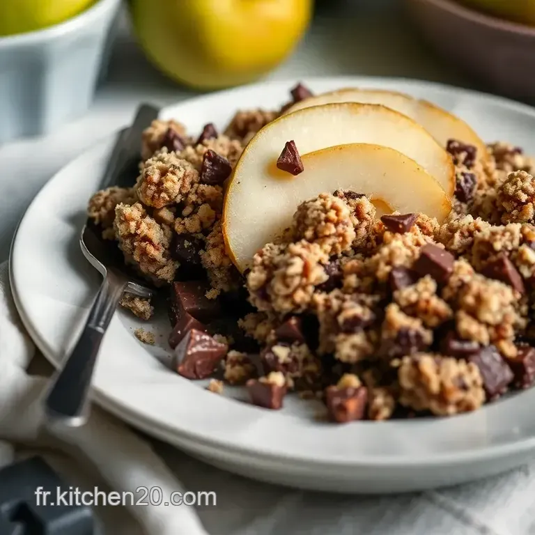 Crumble Poire Chocolat : La Fusion Parfaite ! presentation