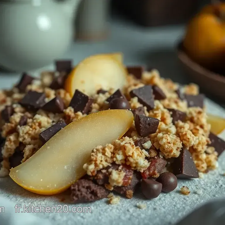 Crumble Poire Chocolat : La fusion parfaite !