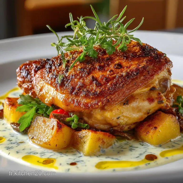 Cuisse de Poulet au Four &agrave; la Proven&ccedil;ale Le Secret de la Peau Dor&eacute;e