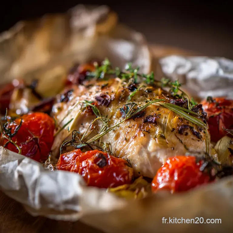Cuisse de poulet proven&ccedil;ale en papillote Le Poulet du Soleil facile et juteux