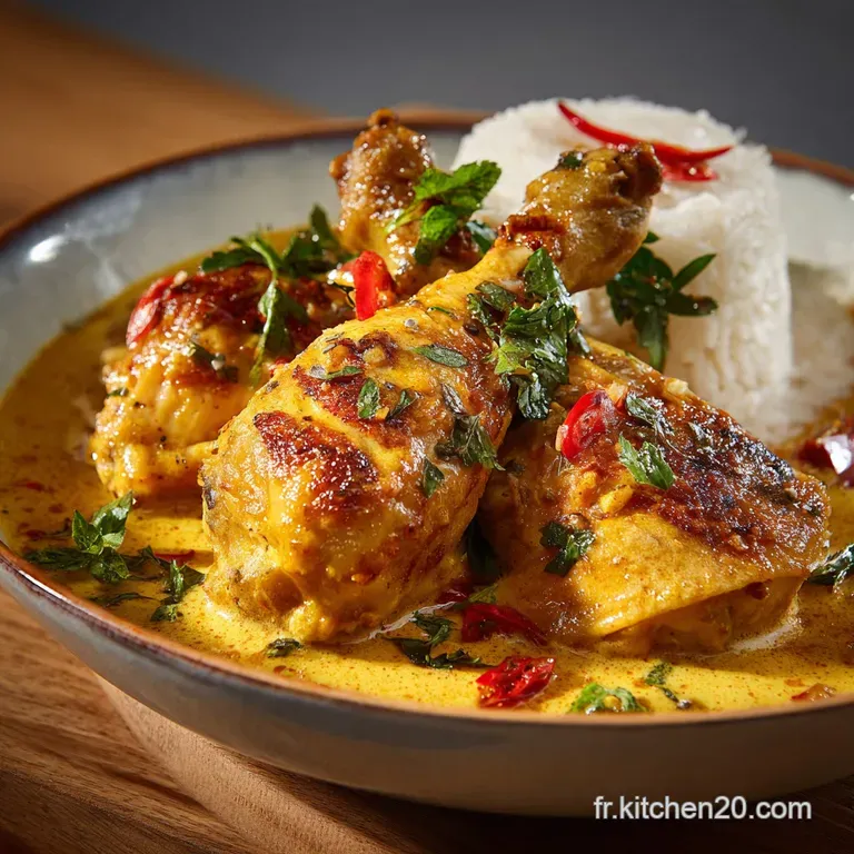 Cuisses De Poulet Coco Et Curry : Le Plat Confort presentation