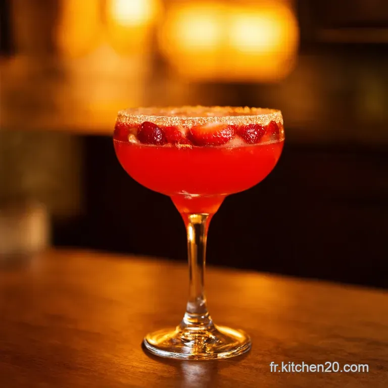 Daiquiri Aux Fraises La Fra&icirc;cheur Estivale Dans Un Verre presentation
