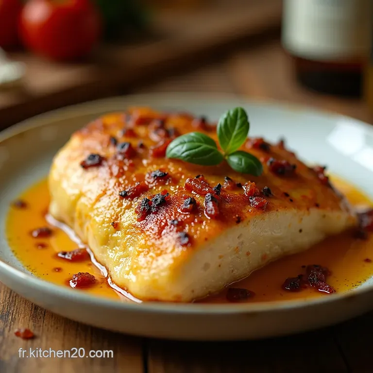 D&eacute;lice De Poulet Cr&egrave;meux Aux Lardons presentation