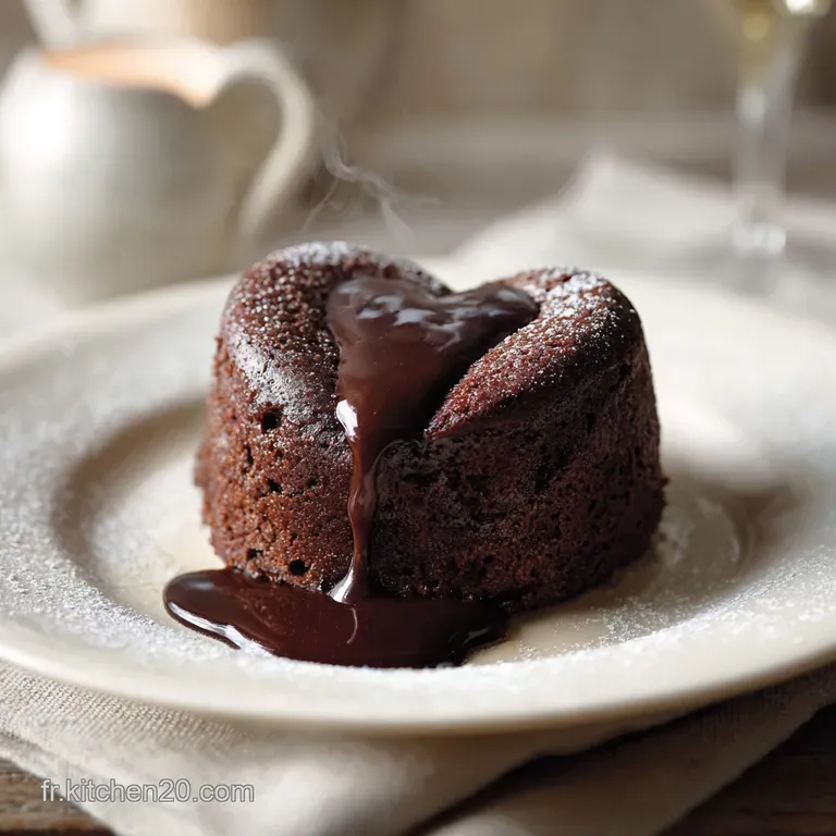 Elegant chocolate dessert plated with vibrant raspberries and a dusting of cocoa. Creamy, decadent, and a sweet valentine'...