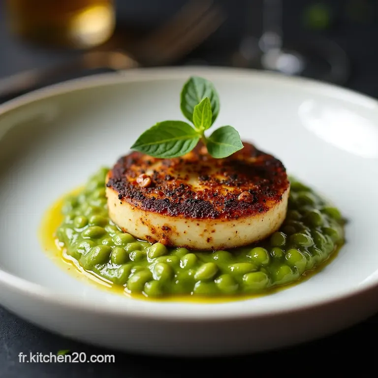 Le Secret du Terroir Pav&eacute; de Dinde Dor&eacute; Lentilles Vertes du Puy R&ocirc;ties et son Jus de Volaille Aromatis&eacute; aux Herbes
