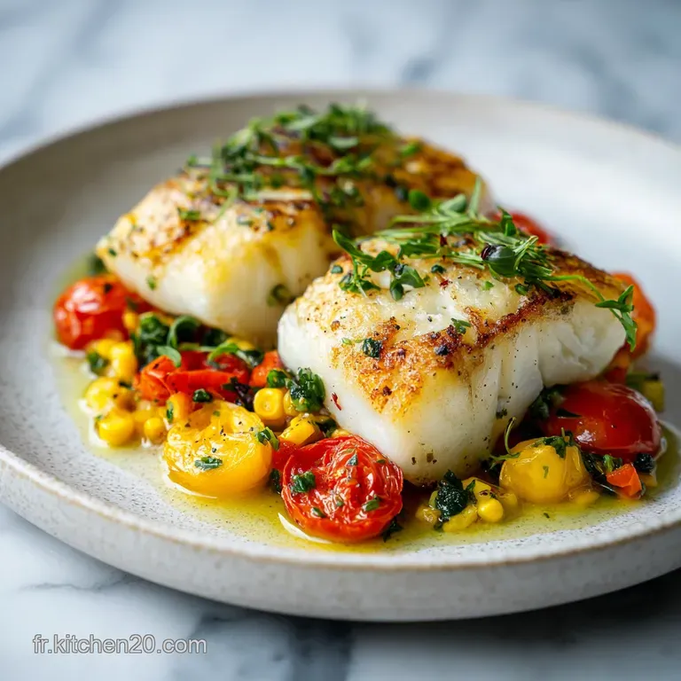 Dos de Cabillaud Recette: Texture Nacr&eacute;e