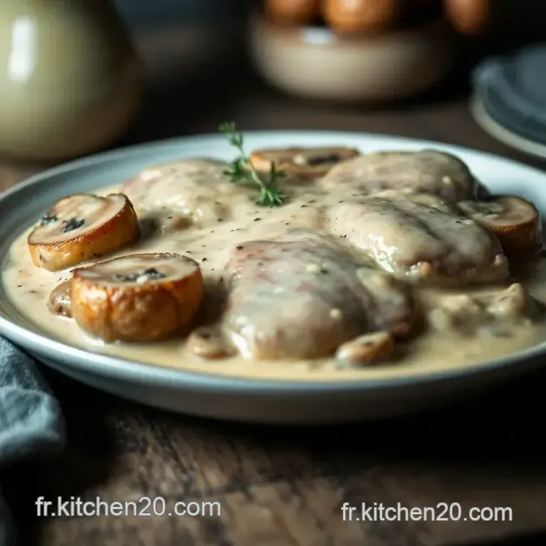 Escalope &Agrave; La Cr&egrave;me De Champignons : Un Classique R&eacute;confortant presentation