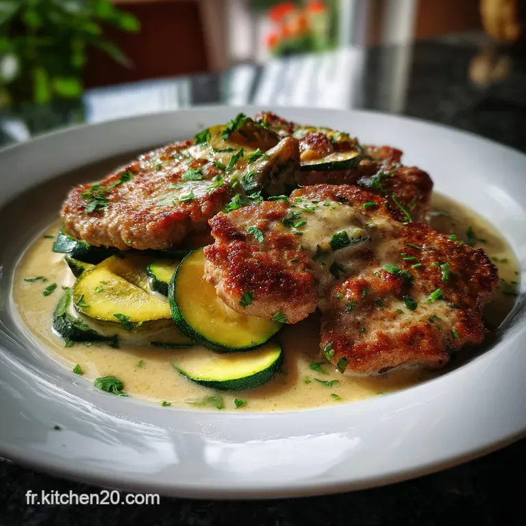 Lescalope De Veau La Crme Et Courgette : Le Secret presentation