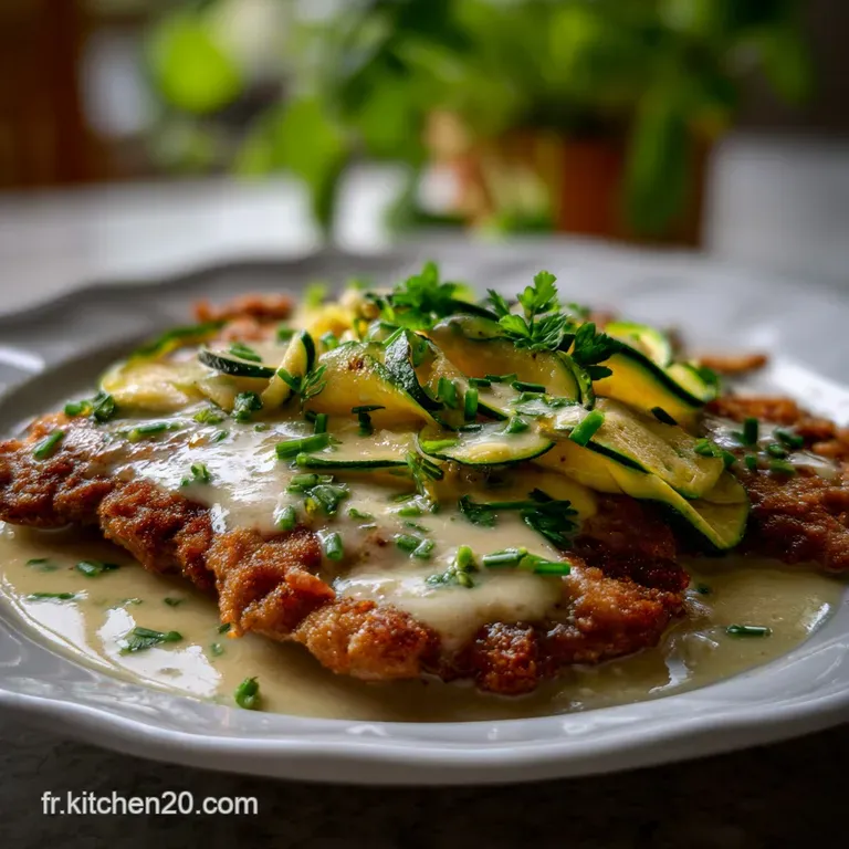 LEscalope de Veau la Crme et Courgette : Le Secret