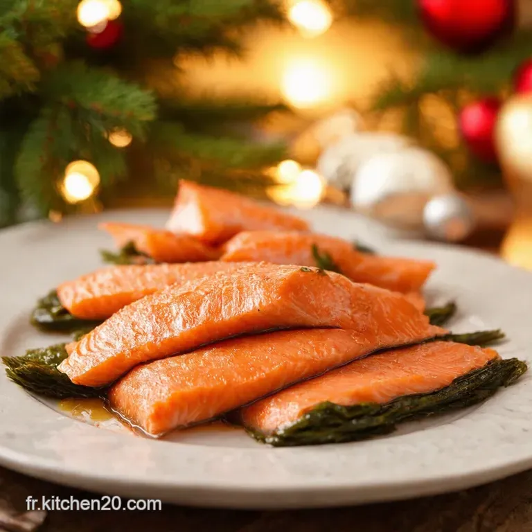 Feuillet&eacute;s Saumon &Eacute;pinards &Eacute;toiles De No&euml;l presentation