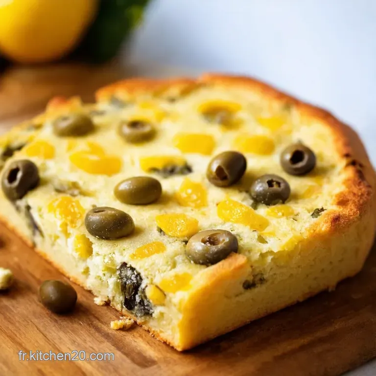 Focaccia Olives Et Citron Un Air De M&eacute;diterran&eacute;e presentation