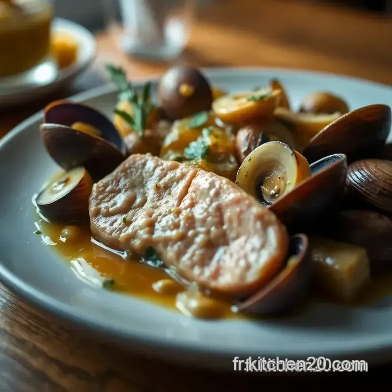 Foie De Veau Saut&eacute; Aux C&egrave;pes Et Sauce Balsamique presentation