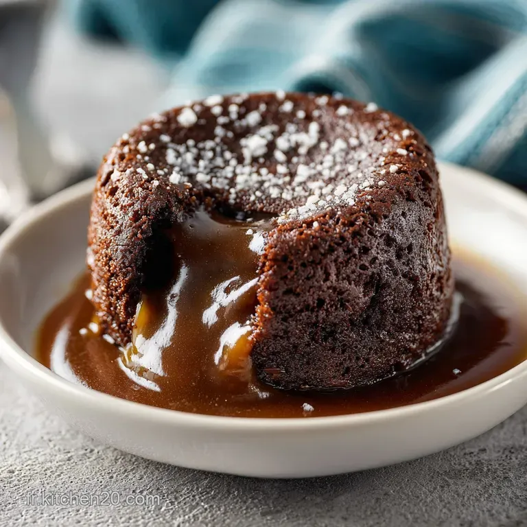 Fondant Chocolat Sauce Caramel Beurre Sal&eacute;