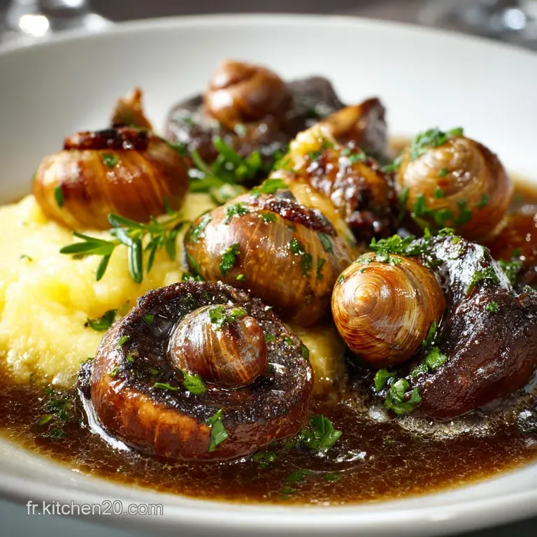 Fricass&eacute;e de C&egrave;pes et Escargots &agrave; lail et au persil frais