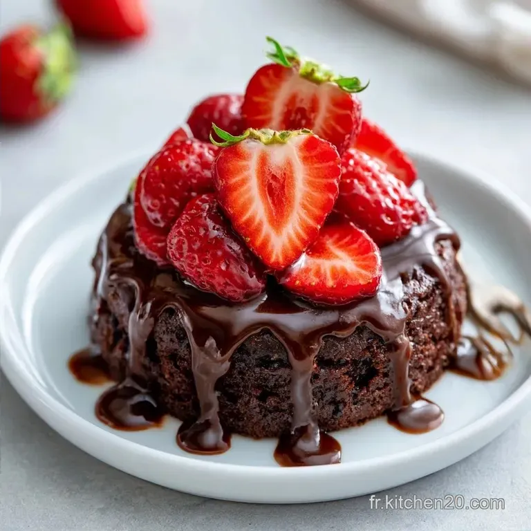 G&acirc;teau Chocolat Fraise Moelleux et Rapide