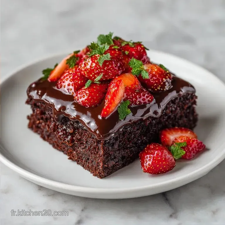 G&acirc;teau Chocolat Fraise pour F&ecirc;te: Moelleux Fondant