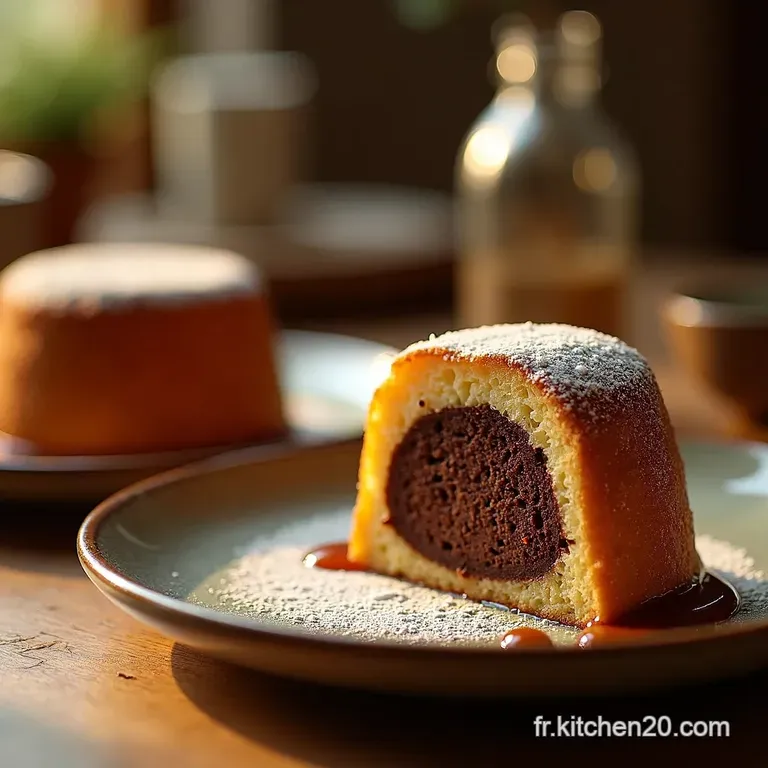 G&acirc;teau Fondant Noisettechocolat Sans Cuisson presentation