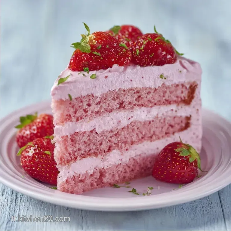 G&acirc;teau Moelleux Fraises: Texture Velout&eacute;e