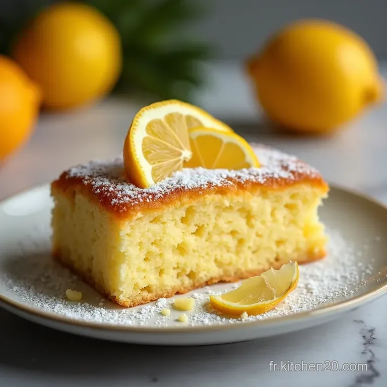 G&acirc;teau Nuage au Citron L&eacute;ger A&eacute;rien et Inoubliable