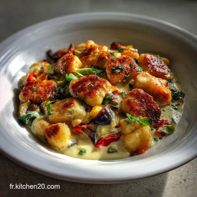 Gnocchis Ch&egrave;vre L&eacute;gumes : Gratin Maison Cr&eacute;meux presentation