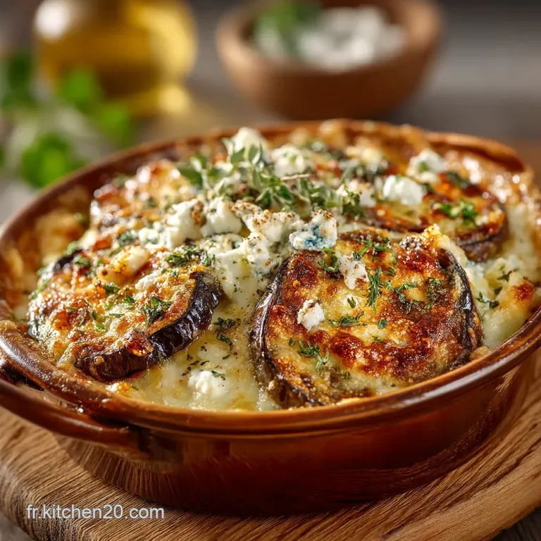 Gratin dAubergines &agrave; la Feta et Ricotta Le Soleil Cr&eacute;meux de la M&eacute;diterran&eacute;e