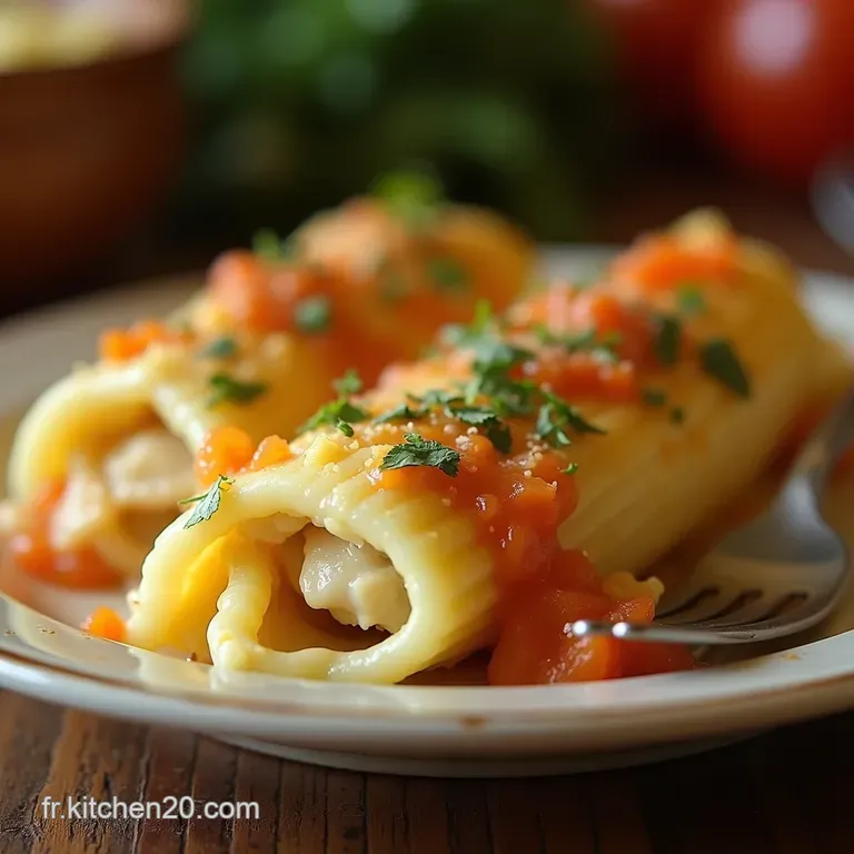 Cannellonis Maison Au B&oelig;uf Et Ricotta Napp&eacute;s Dune B&eacute;chamel Fine Au Parmesan presentation