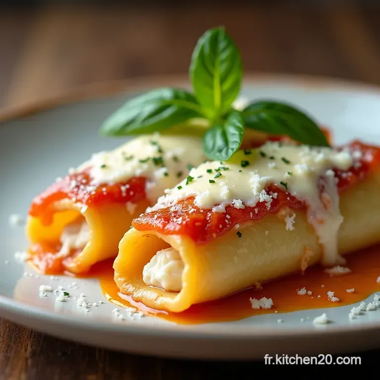 Cannellonis Maison au B&oelig;uf et Ricotta Napp&eacute;s dune B&eacute;chamel Fine au Parmesan