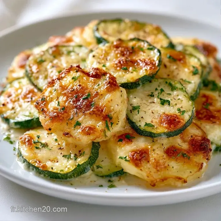 Une part fondante servie dans une assiette blanche, surmont&eacute;e d'une cro&ucirc;te grill&eacute;e et de quelques feuilles de persil.