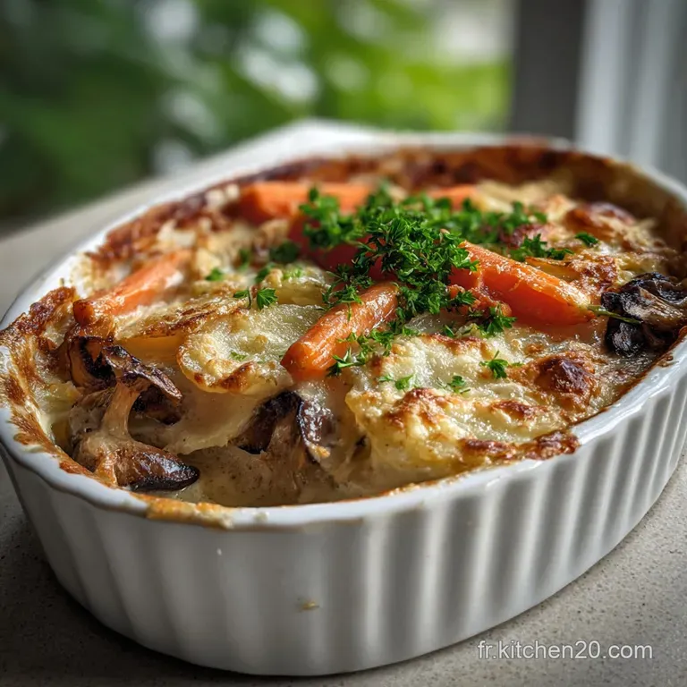Gratin Dauphinois C&egrave;pes Carottes : L&eacute;l&eacute;gance Rustique presentation
