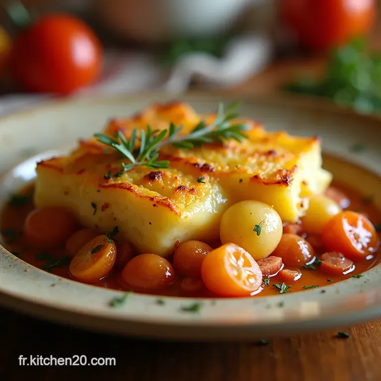 Gratin Dauphinois Rustique Pommes De Terre Chorizo Coeur De Brie presentation