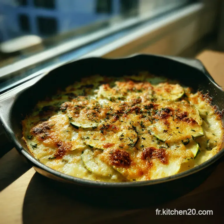 Gratin De Courgettes Fondantes Au Comt&eacute; Aop Et Herbes De Provence presentation