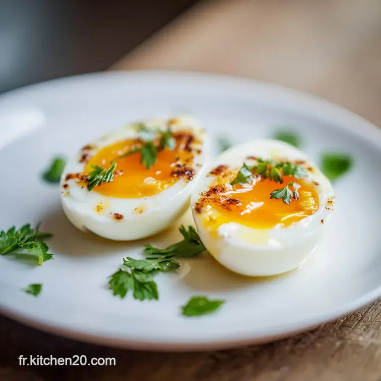 Elegant plate with a golden, soft-cooked egg, spears of bright green asparagus, and a sprinkle of crispy, golden breadcrumbs.