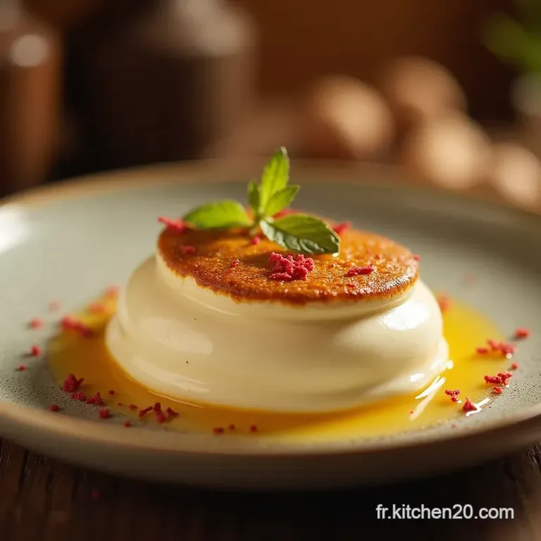L&icirc;le Flottante De Grandm&egrave;re Nuages De Meringue Poch&eacute;e Sur Mer De Cr&egrave;me Anglaise &Agrave; La Vanille Bourbon presentation